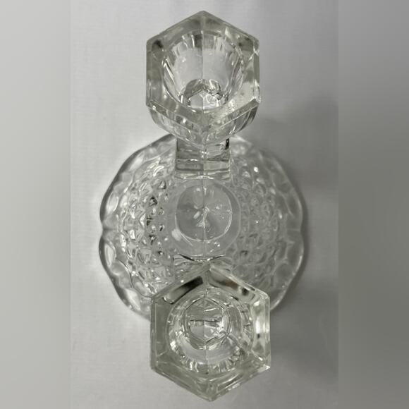 Vintage Imperial‎ #749 Glass Laced Edge Double Light Candlestick Holder Candle - Picture 3 of 8